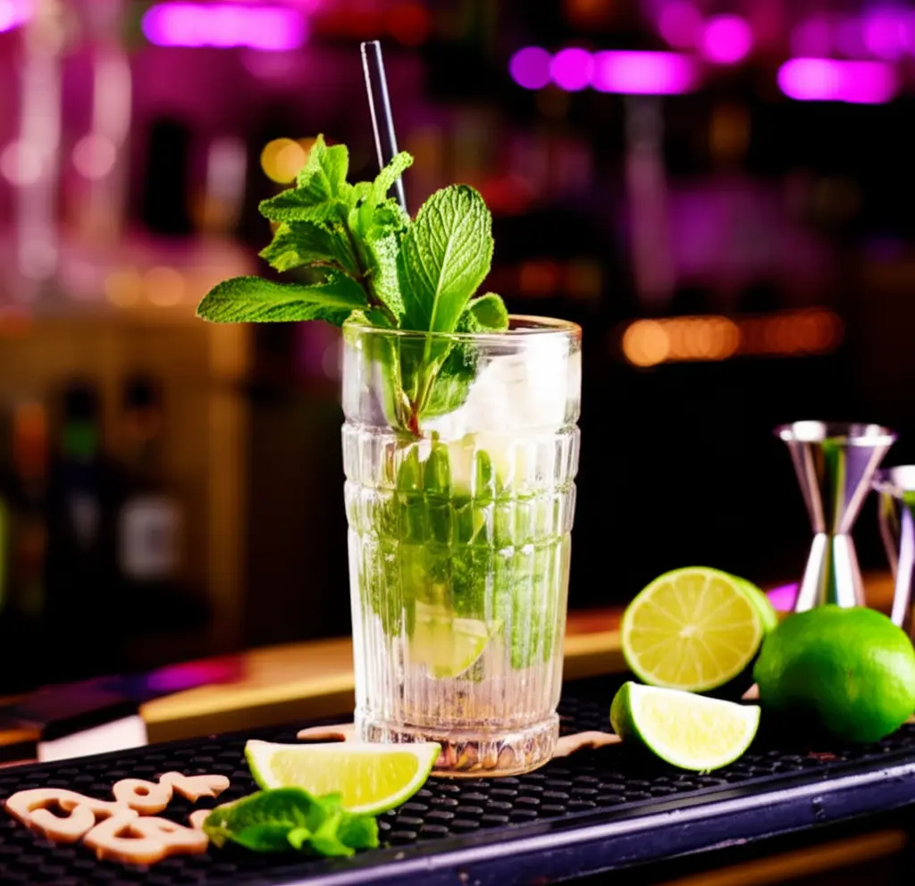 Bartender preparando mojito