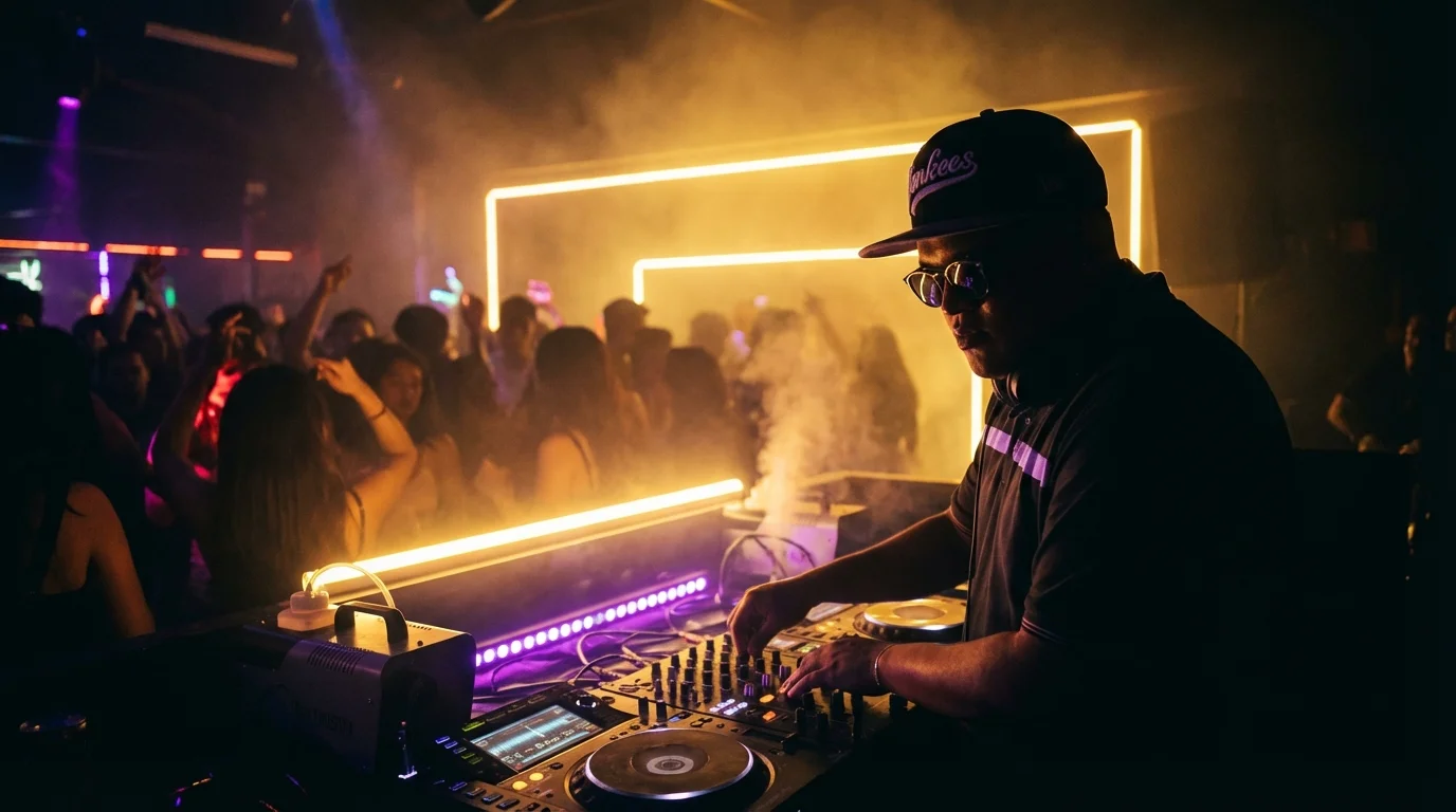 DJ Bless mezclando en Single's Bar