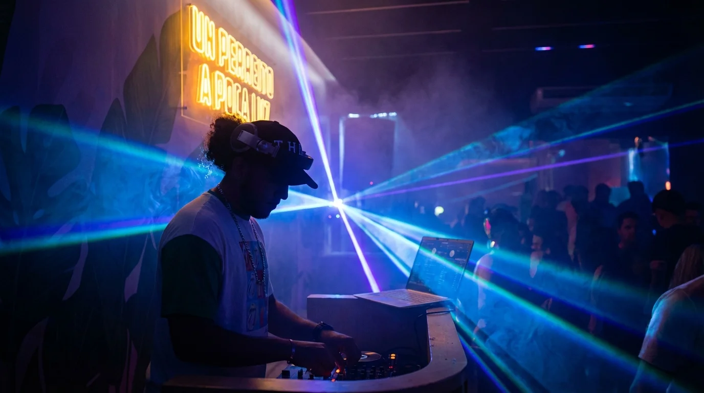 DJ Luna mezclando en Single's Bar