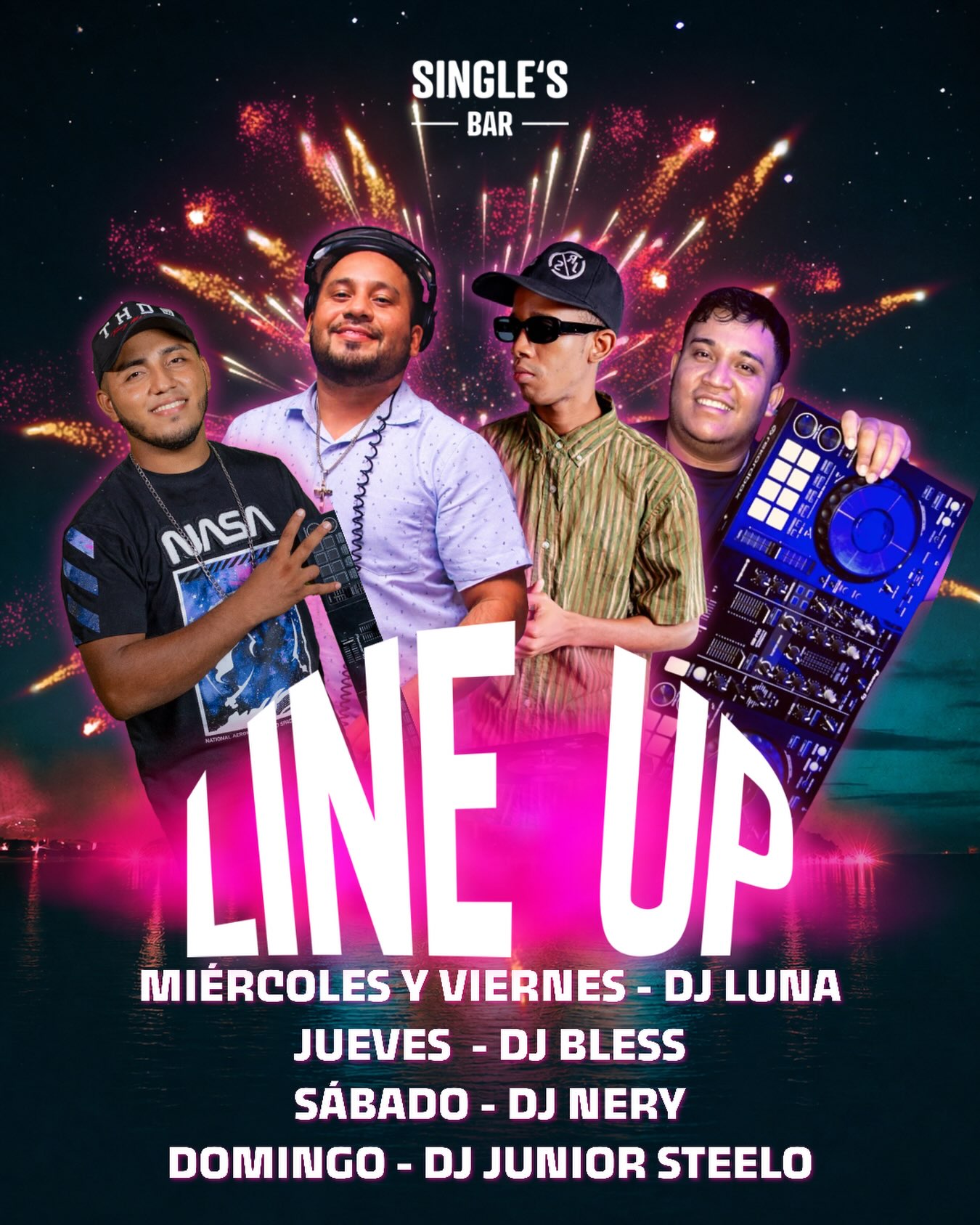 LINE UP SEMANAL🔥
Te esperamos en tu Spot de confianza🔥

#singlesbar