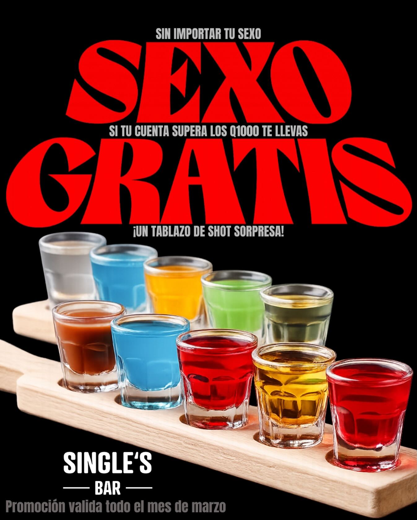 Recuerda leer las letras pequeñas 👀 
ABIERTO DE MIÉRCOLES A DOMINGO🔥
#singlesbar